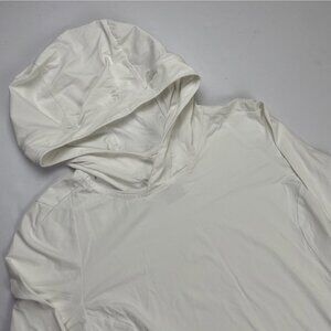 YETI Active Hoodie Women’s S Ripstop Activewear Lightweight White Poly Stretch